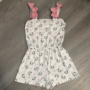Lily Bleu Girls Panda Romper Size 6X